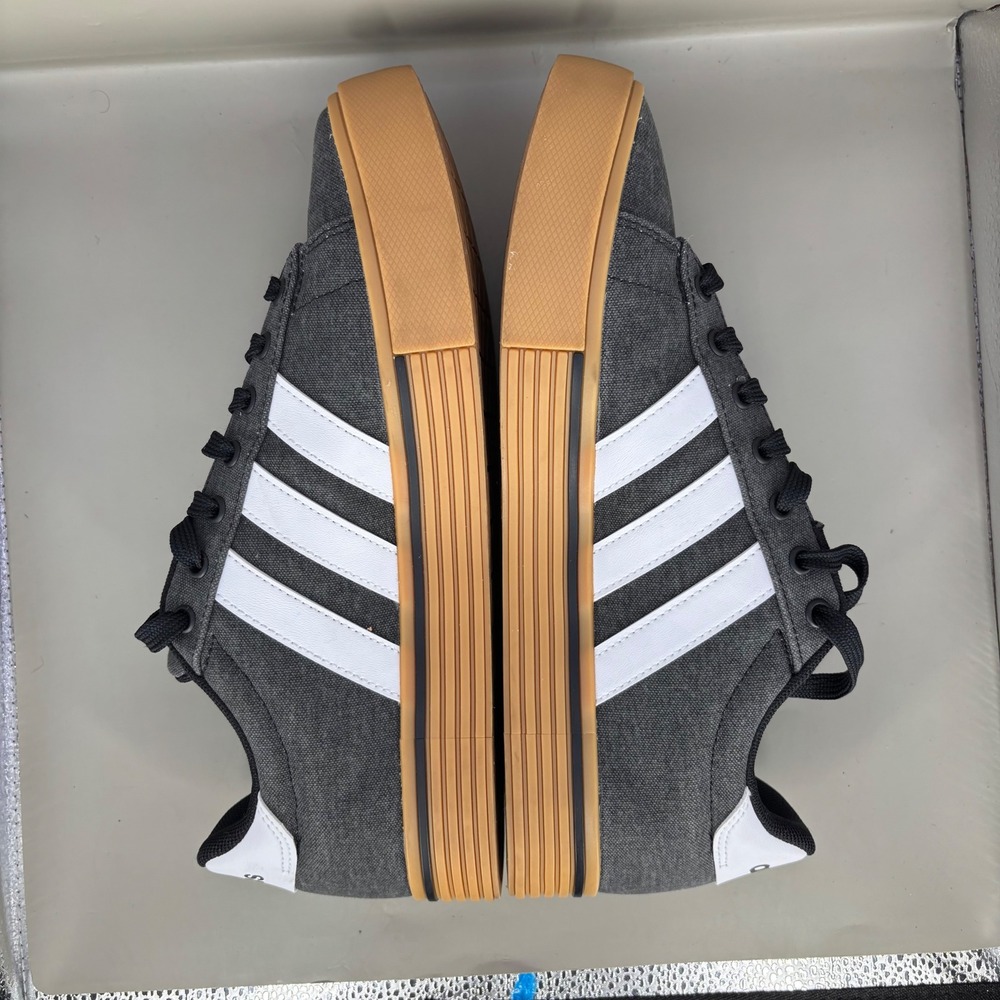 Adidas Daily 3.0 Platform Grey Washed Canvas Gum Sole Sneakers IF4492 Mens 8.5 - Picture 5 of 6